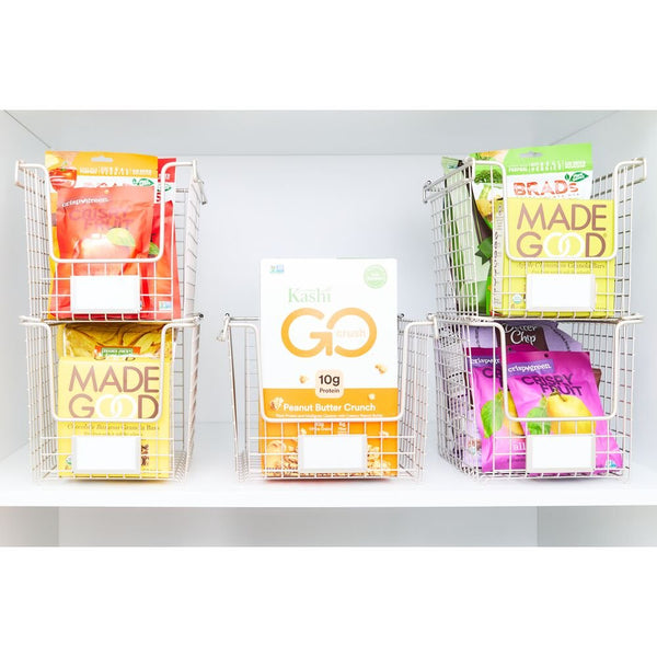 Idesign IDesign Classico Stackable Basket 12" X 10" X 7.75" In Matte Satin