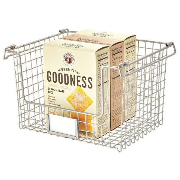 idesign iDesign Classico Stackable Basket 12" x 10" x 7.75" in Matte Satin