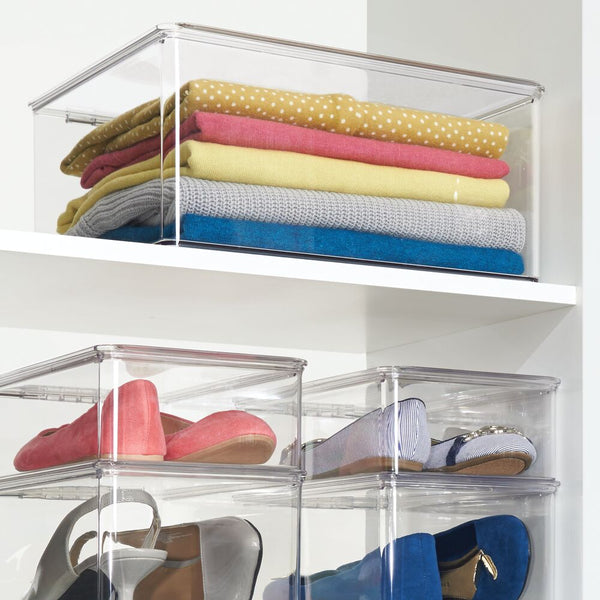 Idesign IDesign Closet Shoe Box- Wedge Pumps In Clear