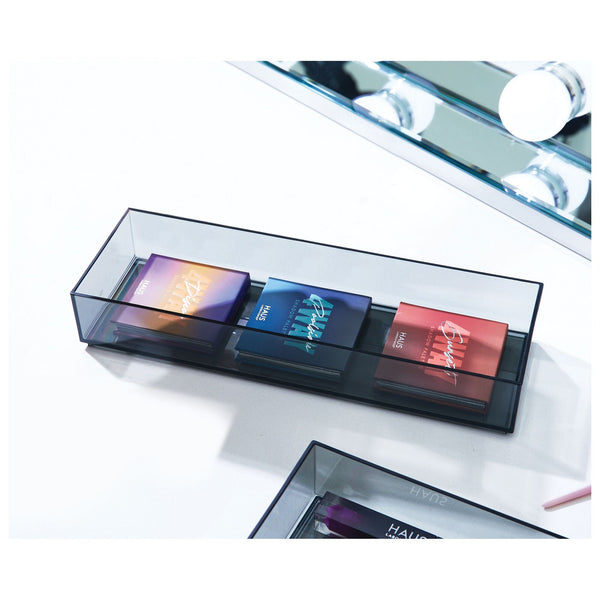 Idesign IDesign Cosmetic Drawer Organizer 4" X 12" X 2" Smoke/Matte Black