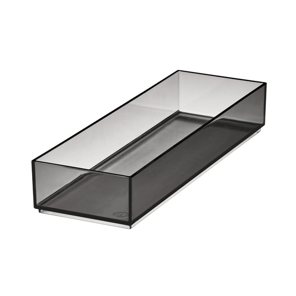 Idesign IDesign Cosmetic Drawer Organizer 4" X 12" X 2" Smoke/Matte Black