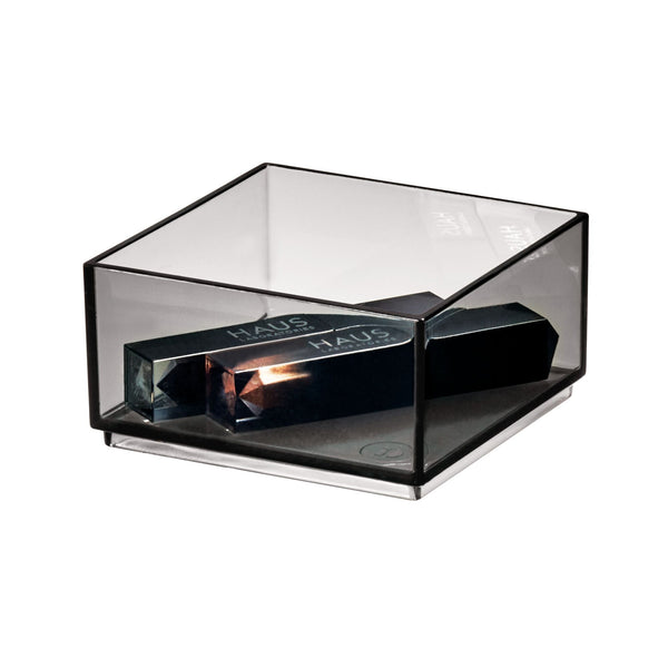 idesign iDesign Cosmetic Drawer Organizer 4" x 4" x 2" Smoke/Matte Black
