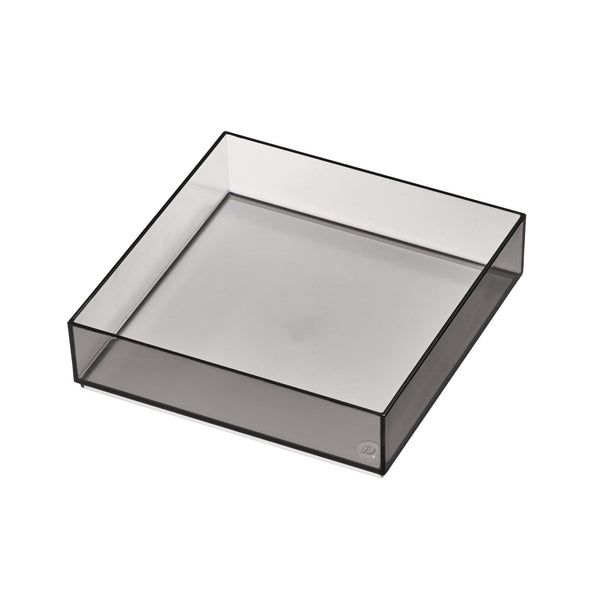Idesign IDesign Cosmetic Drawer Organizer 8" X 8" X 2" Smoke/Matte Black