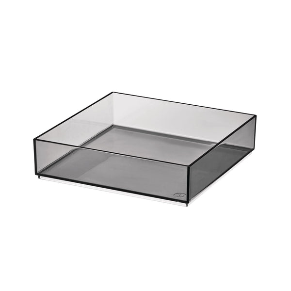 Idesign IDesign Cosmetic Drawer Organizer 8" X 8" X 2" Smoke/Matte Black