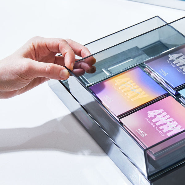 Idesign IDesign Cosmetic Drawer Organizer 8" X 8" X 2" Smoke/Matte Black