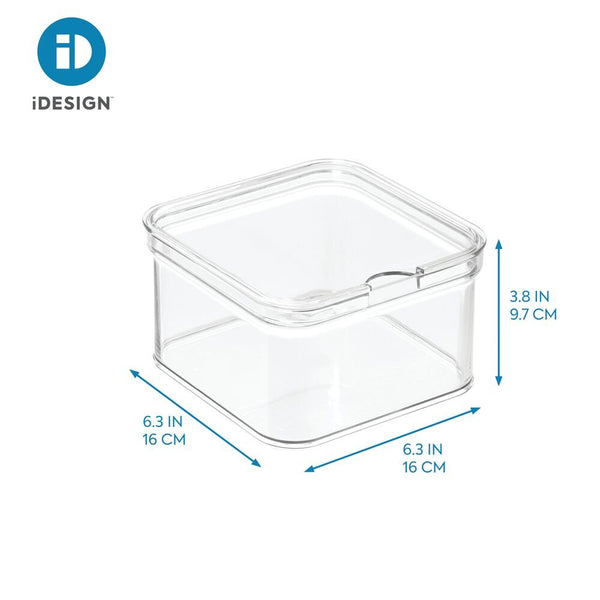 Idesign IDesign Crisp 6" X 6" Bin Made With 100% Recycled Clear Plastic
