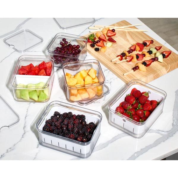 Idesign IDesign Crisp 8.32"x 6.32"x 3.76" Produce Storage Bin Recycled Plastic