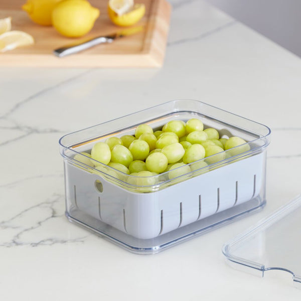 Idesign IDesign Crisp 8.32"x 6.32"x 3.76" Produce Storage Bin Recycled Plastic