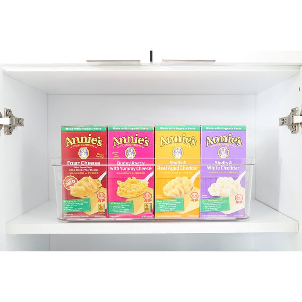 Idesign IDesign Crisp 8 X 16 X 5 Bin Made With 100% Recycled Clear Plastic