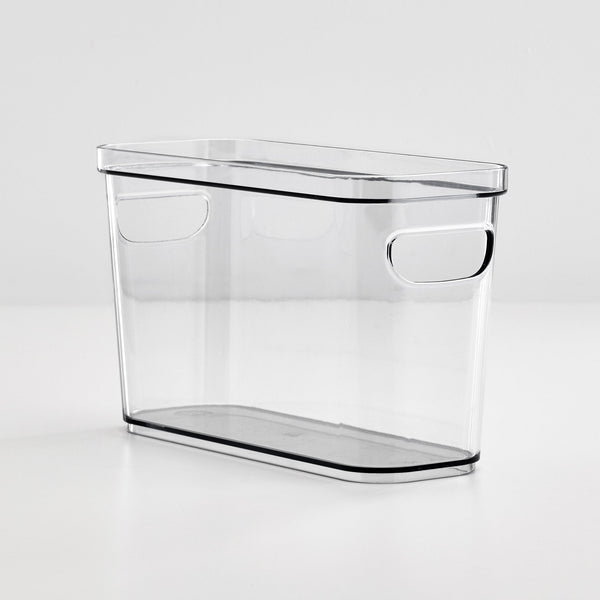idesign iDesign Crisp Bin 4 x 10 x 6 made with 100% Recycled Clear Plastic