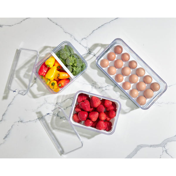 Idesign IDesign Crisp BPA-Free Stackable Refrigerator Egg Bin Recycled Plastic