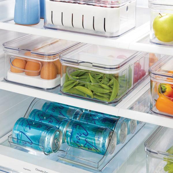 Idesign IDesign Crisp Large Divided Bin Made With Recycled Plastic In Clear