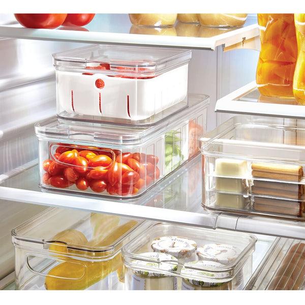 Idesign IDesign Crisp Plastic Fridge & Pantry Large Divided Bin Clear