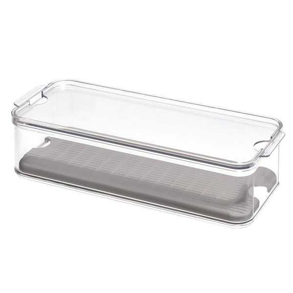Idesign IDesign Crisp Produce Plastic Fridge Bin 15.72" X 6.32" X 3.76" Clear