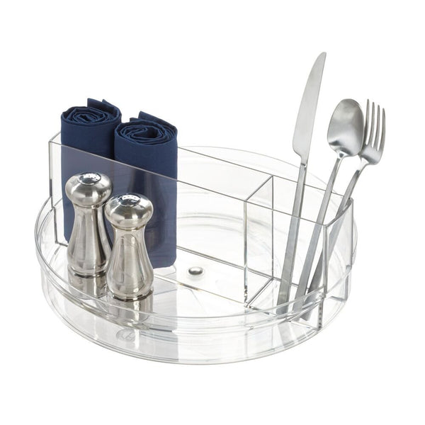 idesign iDesign Crisp Tableware Turntable made with 100% Recycled Clear Plastic
