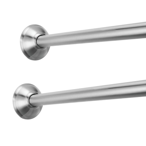 idesign Curved Shower Curtain Rod Brushed
