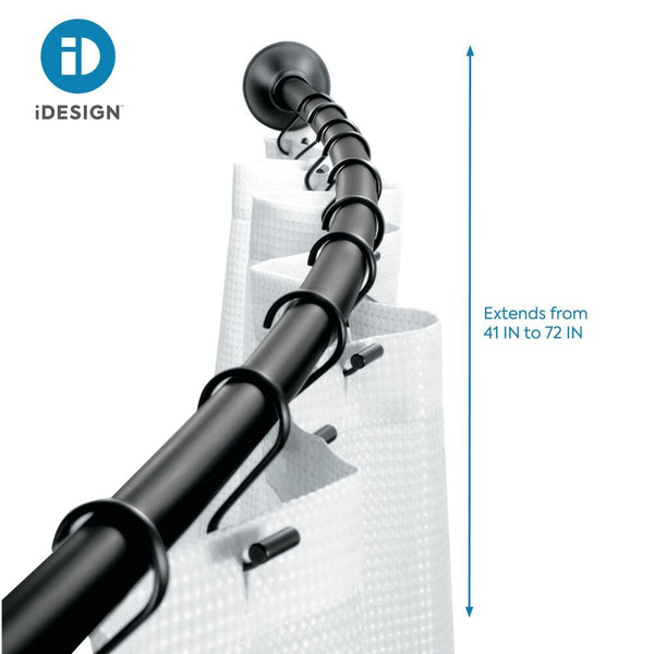 Idesign Curved Shower Curtain Rod Matte Black