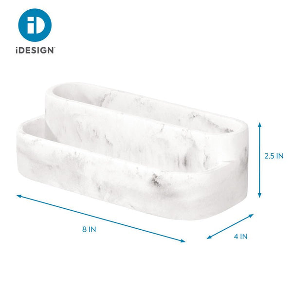 Idesign IDesign Dakota 2-Tier Organizer In White Marble