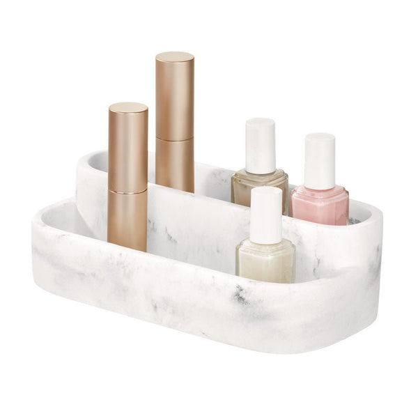 idesign iDesign Dakota 2-Tier Organizer in White Marble