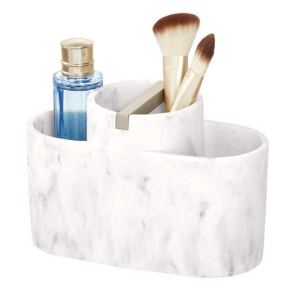 idesign iDesign Dakota Divided Organizer in White Marble and Satin