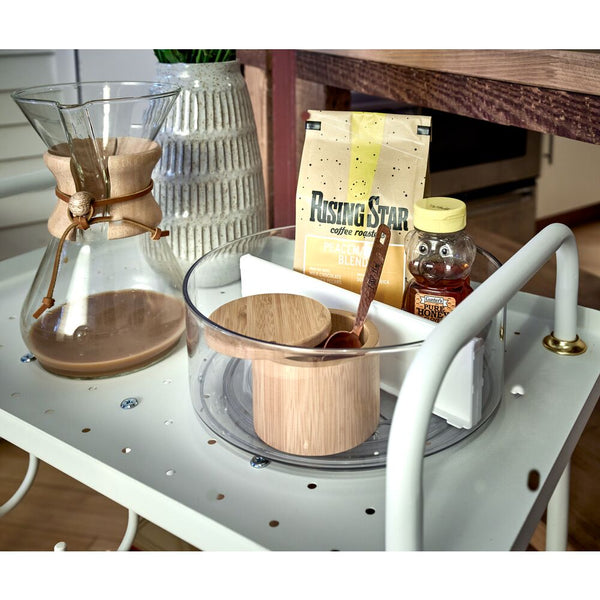 Idesign IDesign Divided Turntable Clear/Marshmallow