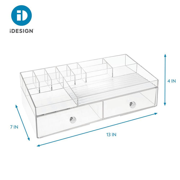 Idesign Drawers Cosmetic Organizer - 2 Drawer Clear
