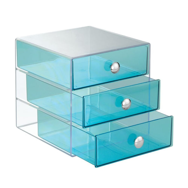 Idesign Drawers - Original 3 Drawer Aqua