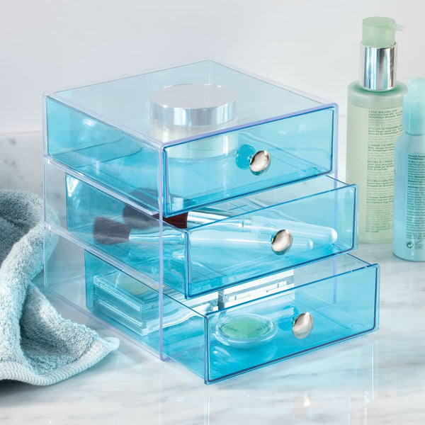 Idesign Drawers - Original 3 Drawer Aqua