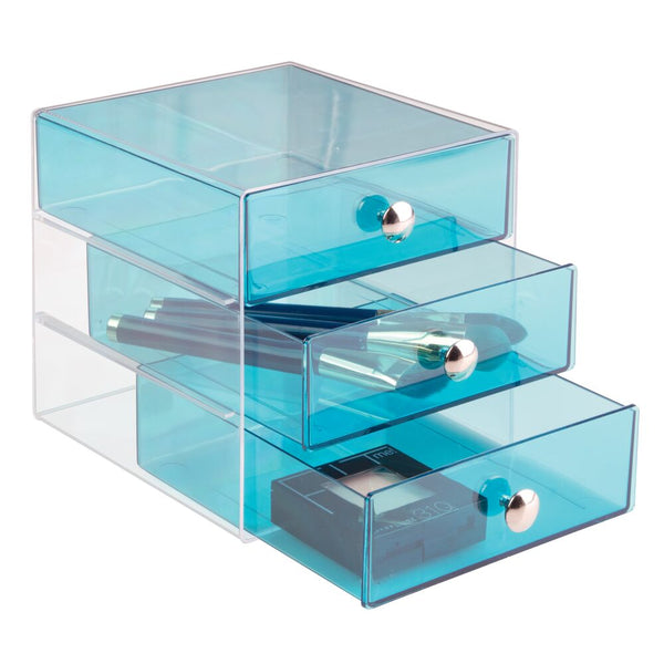 idesign Drawers - Original 3 Drawer Aqua