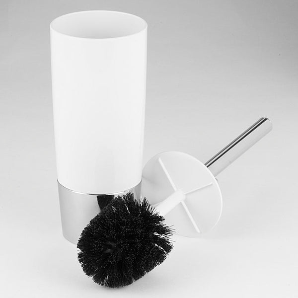 Idesign IDesign Duetto Toilet Brush In White And Chrome