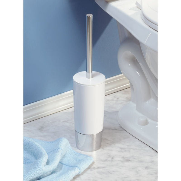 Idesign IDesign Duetto Toilet Brush In White And Chrome