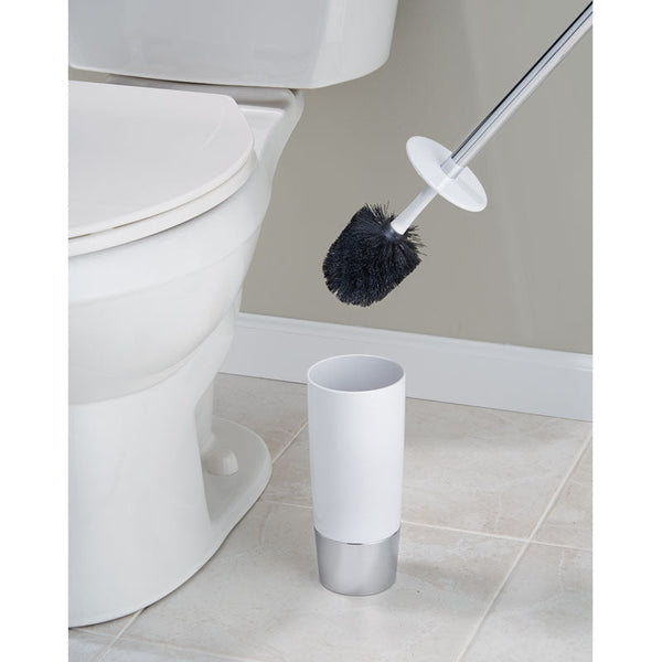 Idesign IDesign Duetto Toilet Brush In White And Chrome