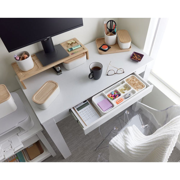 Idesign Eco Office Ceramic Desktop Set Coconut