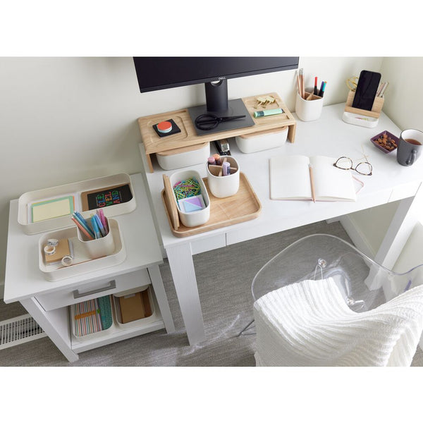 Idesign Eco Office Ceramic Tablet Stand Coconut