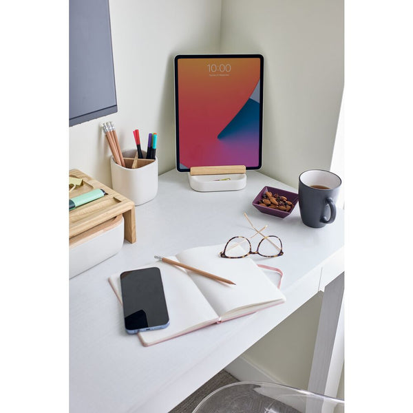 Idesign Eco Office Ceramic Tablet Stand Coconut