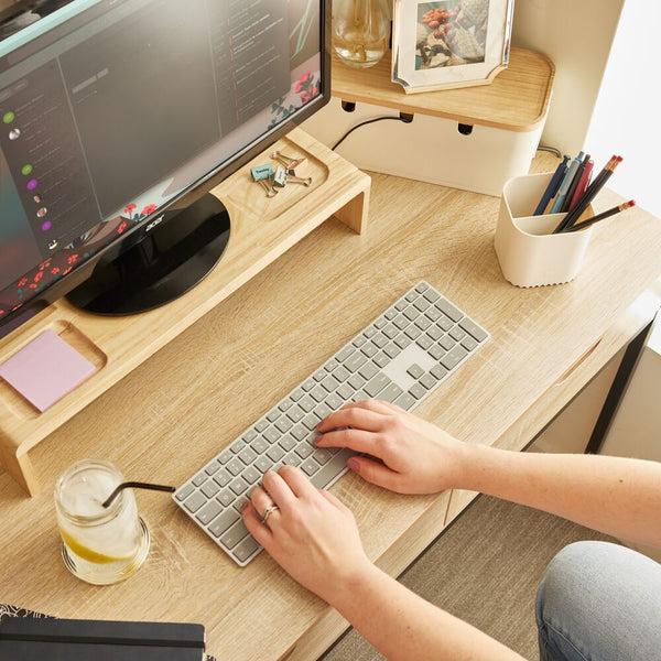 Idesign Eco Office Wood Riser Natural