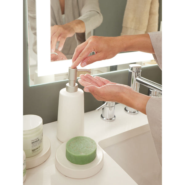 Idesign IDesign Eco Vanity Ceramic Refillable Tall Soap Dispenser