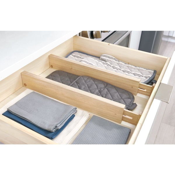 Idesign IDesign EcoWood Paulownia Expandable Drawer Divider Inserts (Set Of 2)
