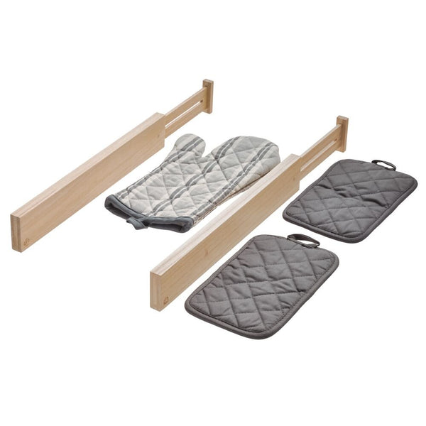 idesign iDesign EcoWood Paulownia Expandable Drawer Divider Inserts (Set of 2)