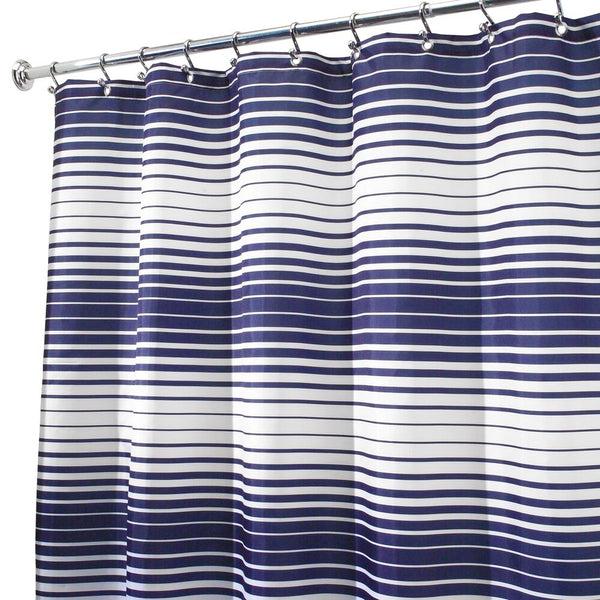 idesign iDesign Enzo Shower Curtain 72" x 72" in Navy and White