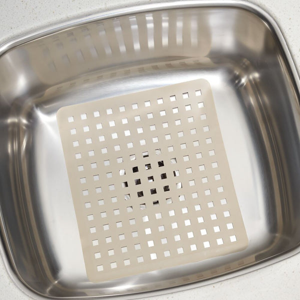 Idesign IDesign Euro Kitchen Sink Mat Taupe PVC 11 X 12.5-In