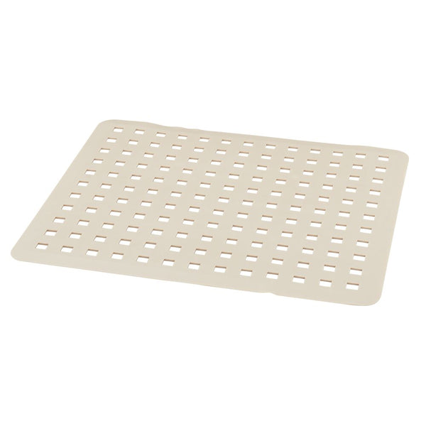 idesign iDesign Euro Kitchen Sink Mat Taupe PVC 11 x 12.5-In