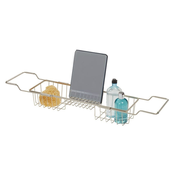 idesign iDesign Everett Adjustable Over Bathtub Caddy in Satin