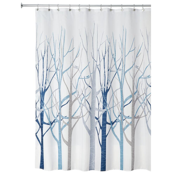 idesign iDesign Forest Shower Curtain 72" x 72" in Blue and Gray