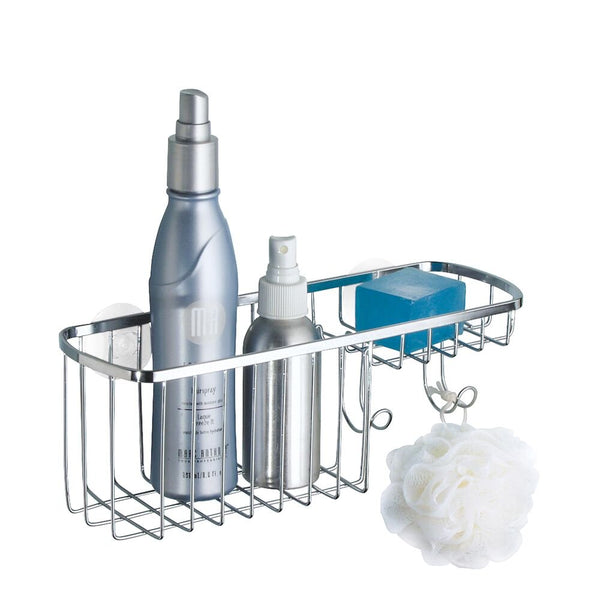 idesign iDesign Gia Shower Suction Combo Basket in Chrome