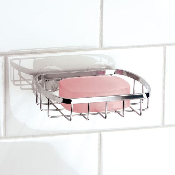 Idesign IDesign Gia Shower Suction Soap Dish In Chrome