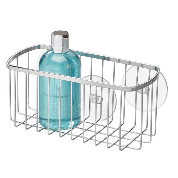 idesign Gia Suction Rectangular Basket Chrome