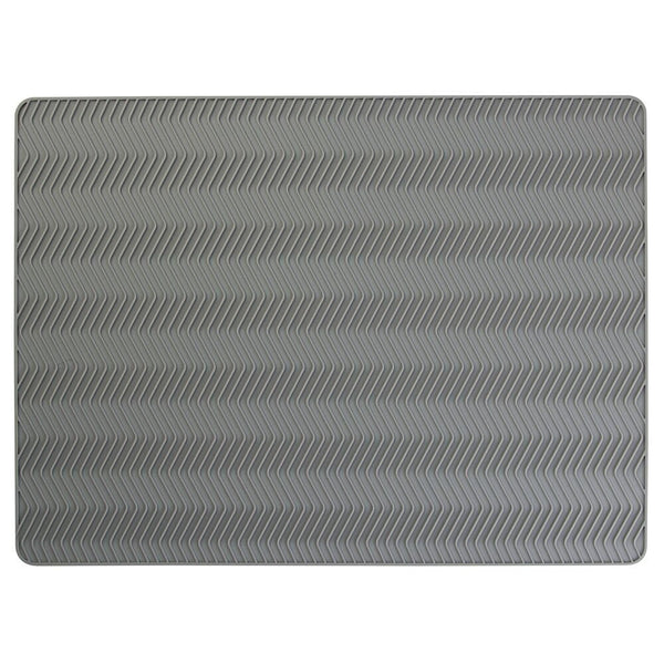Idesign IDesign Chevron Drying Mat - Large In Gray