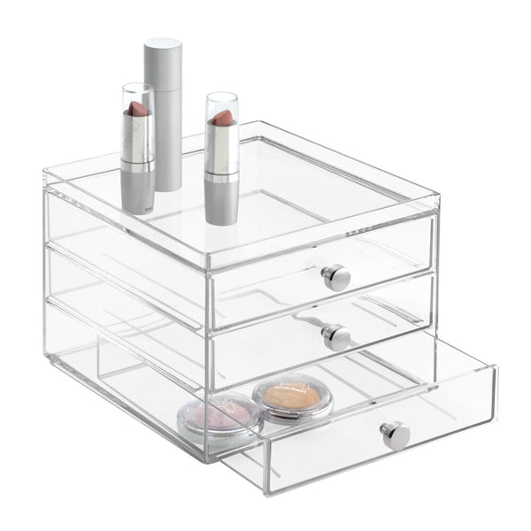 idesign iDesign Drawers - 3 Drawer Slim in Clear