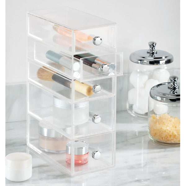Idesign IDesign Drawers Tower - 5 Drawer In Clear